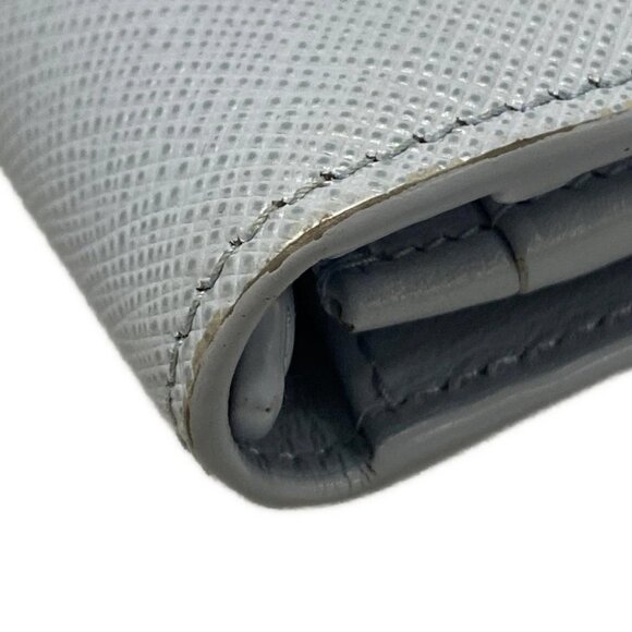 Auth PRADA - 1MV025 Light Blue Saffiano Leather Long Wallet - Picture 8 of 13